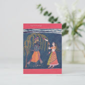 「Vahulaからのフルートを、演奏するKrishna ポストカード (スタンド正面)