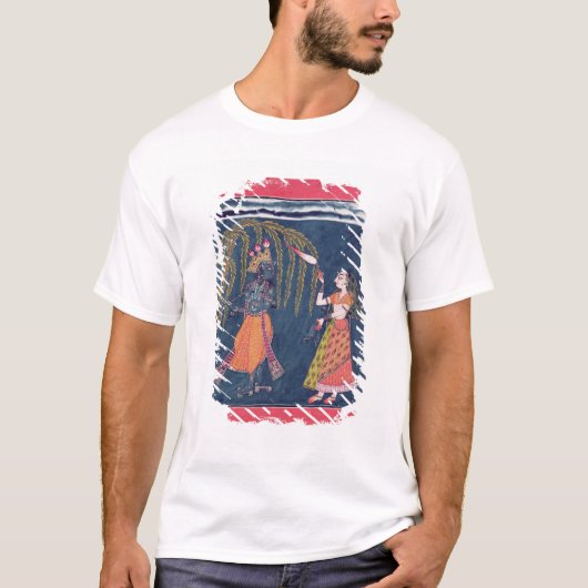 「Vahulaからのフルートを、演奏するKrishna Tシャツ (正面)