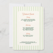 Vailのバチェロレッテ週末の前の最終経路 招待状 (裏面)