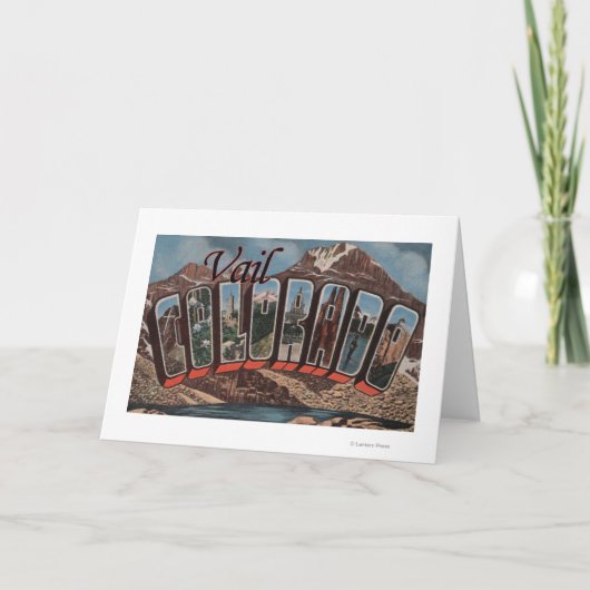 VailのColoradoLargeの手紙ScenesVail、CO カード (正面)