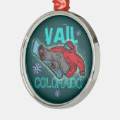 Vailコロラド州のスノーボーダーのオーナメント メタルオーナメント (左)