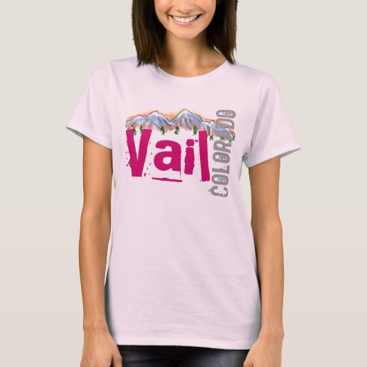 Vailコロラド州の女性ティー Tシャツ (正面)