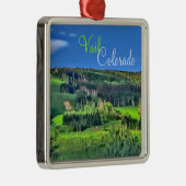 Vailコロラド州の明るい操業景色のオーナメント メタルオーナメント (右)