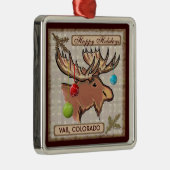 Vailコロラド州の芸術的なアメリカヘラジカのクリスマスのオーナメント メタルオーナメント (右)