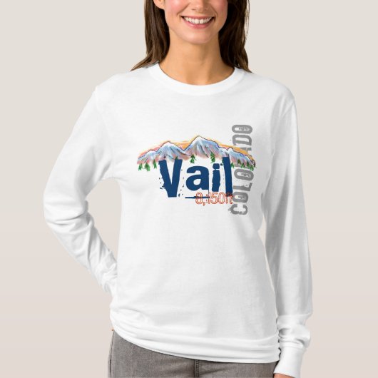 Vailコロラド州の高度のフード付きスウェットシャツ Tシャツ (正面)