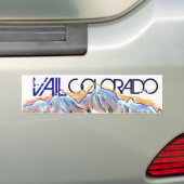 Vailコロラド州芸術的な山のステッカー バンパーステッカー (車上)