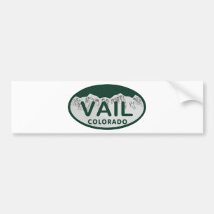 Vail免許証の楕円形 バンパーステッカー