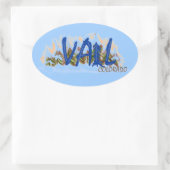 Vail Coloradoステッカー 楕円形シール (バッグ)