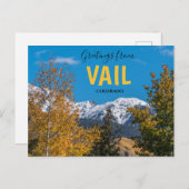 Vail Coloradoポストカードマウンテンからの挨拶 ポストカード (正面/裏面)