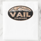 Vail Colorado木製のサインオーバルシール 楕円形シール (バッグ)