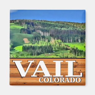 Vail Colorado風光明媚な田舎の看板磁石 マグネット