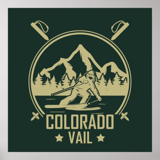Vail Colorado スキー ポスター (正面)