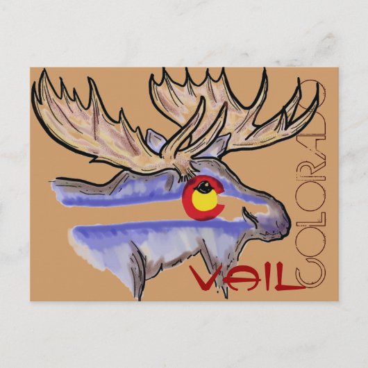 Vail Colorado elkはがき ポストカード (正面)