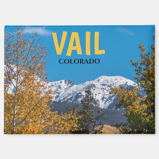 Vail Colorado Magnet Mountains Souvenir Gift マグネット (正面)