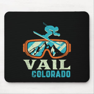 Vail Colorado Mountain ビンテージ レトロ スキー スノボ マウスパッド