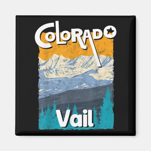 Vail Colorado Mountain State Rocky Mountains Tシャツ  マグネット (正面)