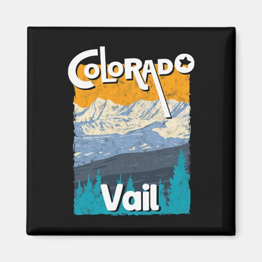 Vail Colorado Mountain State Rocky Mountains Tee S マグネット (正面)