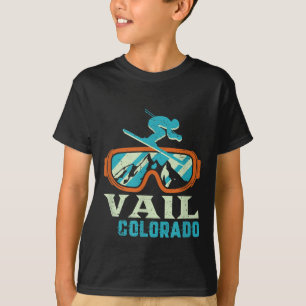 Vail Colorado Mountain Vintage Retro スキー&スノーボード Tシャツ
