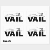 Vail Colorado Ski Jumper 長方形シール (シート)