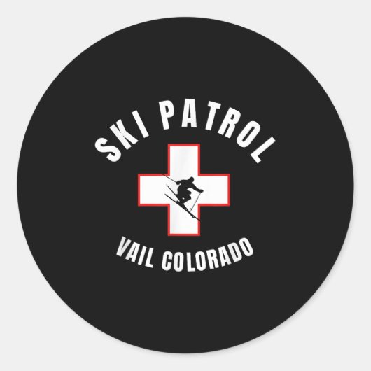 Vail Colorado Ski Patrol  ラウンドシール (正面)