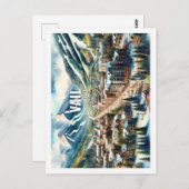 Vail Colorado USA有名な旅行プレイスの水色 ポストカード (正面/裏面)