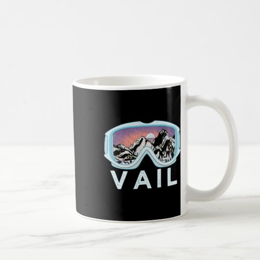 Vail Ski Snowboard Designvail コーヒーマグカップ (右)