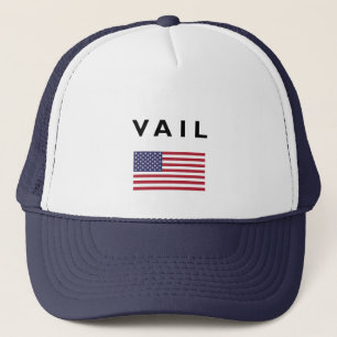 Vail USAアメリカ国旗のライトカラー キャップ