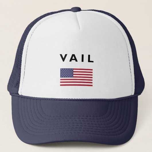 Vail USAアメリカ国旗のライトカラー キャップ (正面)