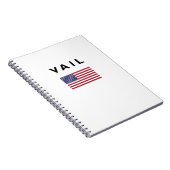 Vail USAアメリカ国旗のライトカラー ノートブック (右側)