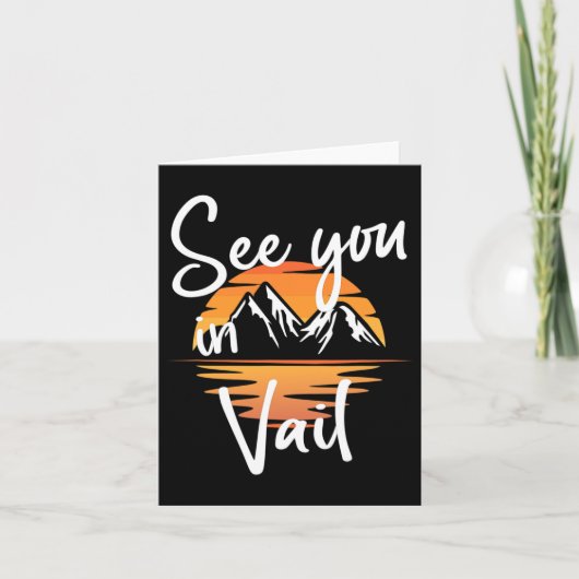 Vail Usaバケーションスキーハイキングでお会い1 カード (正面)