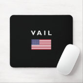 Vail USA米国国旗のダークカラー マウスパッド (マウス)