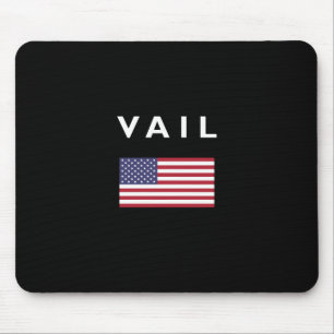 Vail USA米国国旗のダークカラー マウスパッド