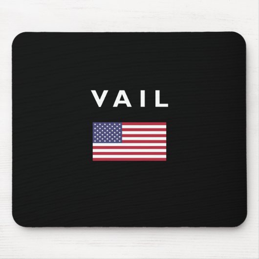 Vail USA米国国旗のダークカラー マウスパッド (正面)