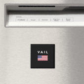 Vail USA米国国旗のダークカラー マグネット (インサイチュ (食洗機))