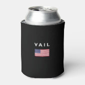Vail USA米国国旗のダークカラー 缶クーラー (缶正面)