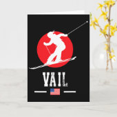 Vail Usa Ski Resort Rocky Mountains American Skiin カード (黄色い花)