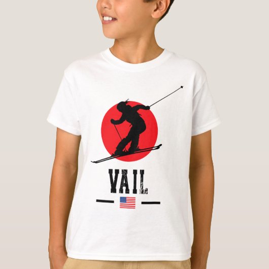 Vail Usa Ski Resort Rocky Mountains American Skiin Tシャツ (正面)
