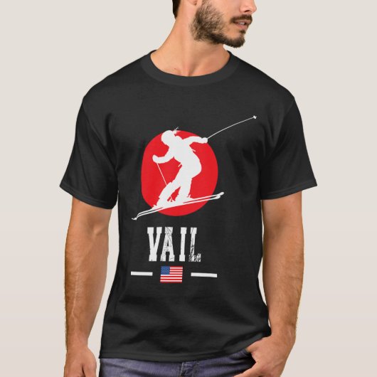 Vail Usa Ski Resort Rocky Mountains American Skiin Tシャツ (正面)