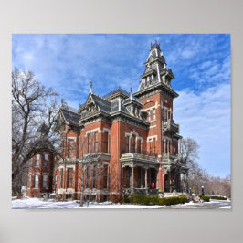 Vaile Mansion, Independence, Missouri, in Snow ポスター