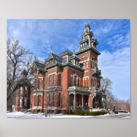Vaile Mansion, Independence, Missouri, in Snow ポスター (正面)