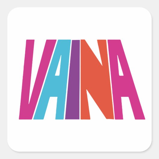 Vaina 1.5インチ正方形ステッカー スクエアシール (正面)