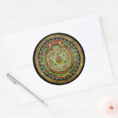 Vajrayoginiの曼荼羅のステッカー ラウンドシール (封筒)