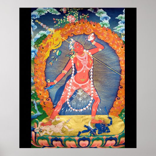 Vajrayogini Tibetan Buddhist Deity ポスター (正面)
