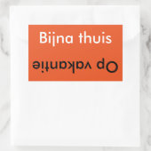 Vakantie/Thuis  Koffer sticker 長方形シール (バッグ)