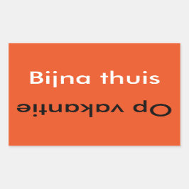 Vakantie/Thuis  Koffer sticker 長方形シール