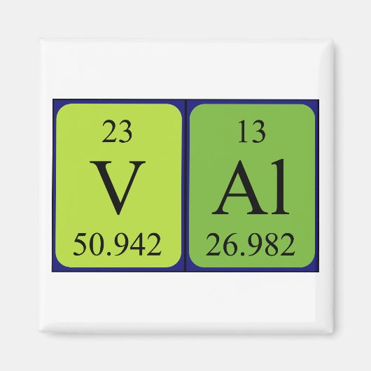 Val周期テーブル名マグネット マグネット (正面)