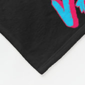 Val Cenis Retro Ski Skiing Character With Abstract フリースブランケット (角)