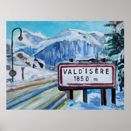 Val d’Isère Painting – French Alps Poster ポスター