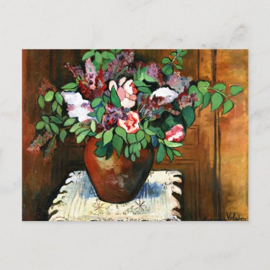 Valadon – 花の花瓶， 1921 ポストカード (正面)