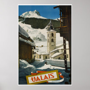 Valais,スイス,スイス,スキーポスター ポスター